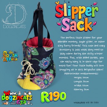 slipper sack for marmosets and sugar gliders