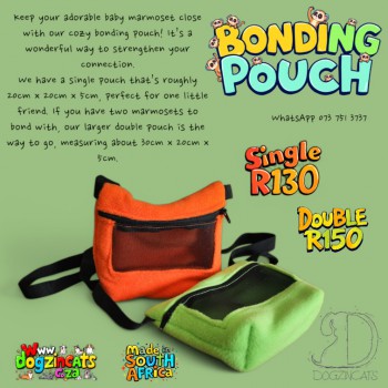 bonding pouch for marmosets and sugar gliders