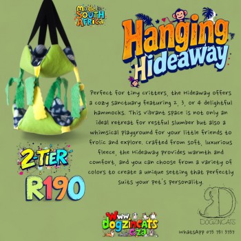 hanging hideaway for Marmosets and Sugar Gliders