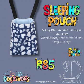 Sleeping pouch for marmosets and sugar gliders