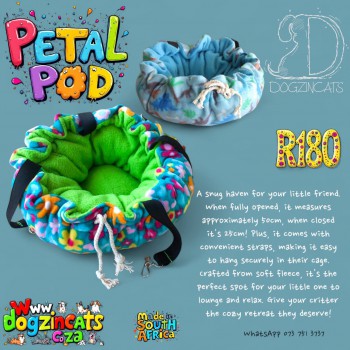 Petal pod for marmosets and sugar gliders