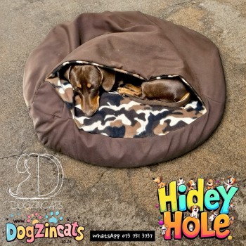 round dog burrow bed
